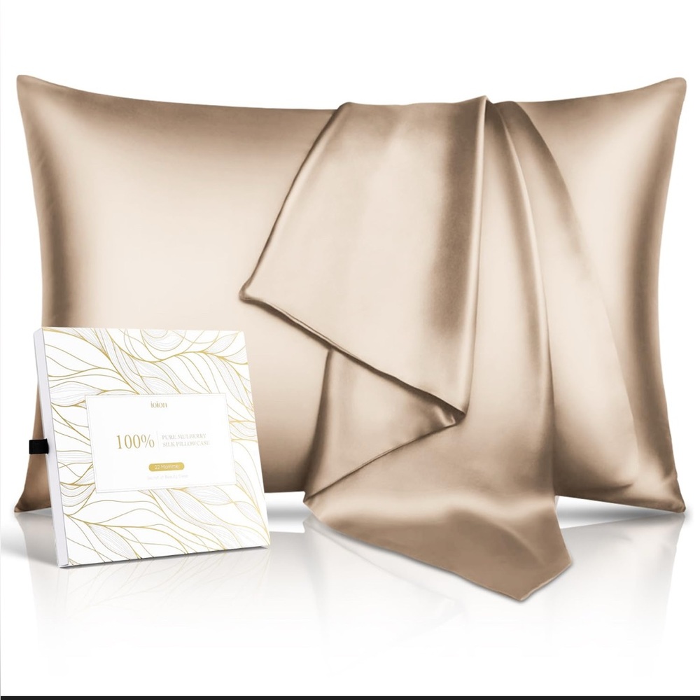 Pillowcase Luxury Satin Pillowcase - Champagne Silk-Look Pillow Cover
